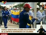 Venezolanos manifiestan su alegría por la recuperación de la empresa petroquímica Monómeros
