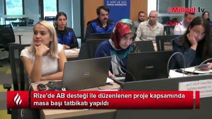 Rize'de AB destekli deprem tatbikatı