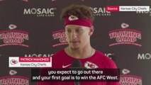 'The first goal for the Chiefs is to win the AFC Western Division' - Mahomes