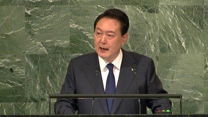 尹 유엔총회 첫 연설..."자유·연대로 글로벌 위기 해결" / YTN