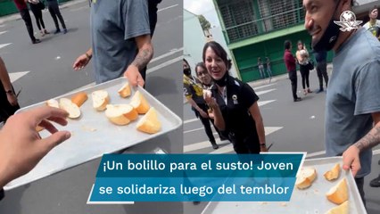 Reparten bolillo para el susto luego del sismo de 7.7 grados en CDMX