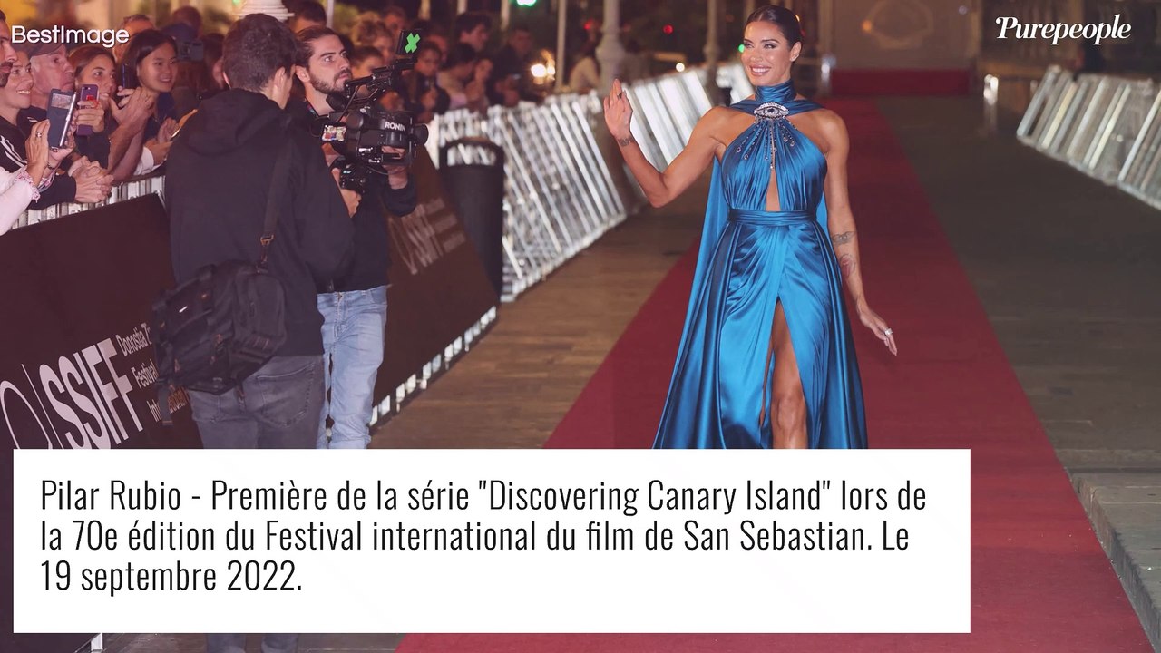 Sergio Ramos : Sa femme Pilar Rubio en robe satinée fendue, elle ...