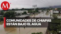 En Chiapas se registran inundaciones y encharcamientos tras fuertes lluvias