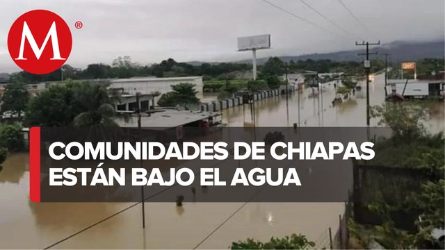 En Chiapas se registran inundaciones y encharcamientos tras fuertes lluvias