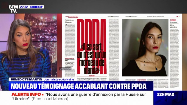 Bénédicte Martin: Ce qui s'est passé avec Patrick [Poivre d'Arvor] ce soir-là, cette agression sexuelle, a eu un impact sur énormément de choses dans ma vie