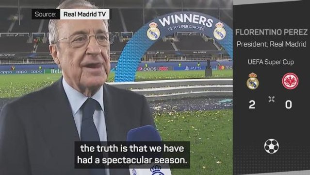 Perez hails record-breaking Ancelotti after Super Cup triumph