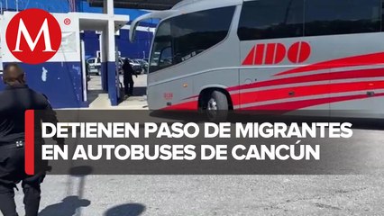 En Cancún, detienen a 50 migrantes tras operativo de revisión de autobuses