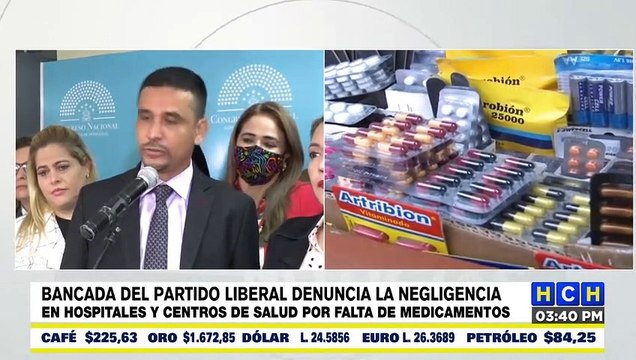 Bancada Liberal condena el desabastecimiento de medicamentos e insumos en hospitales