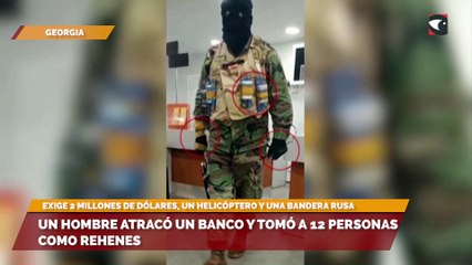 Un hombre atracó un banco y tomó a 12 personas como rehenes