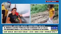#HCHLempira | Lluvias ocasionan graves daños a cuatro casas en San Ramón, Talgua