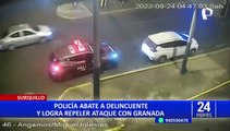 Surquillo: policía abate a ladrón en balacera y repele ataque con granadas