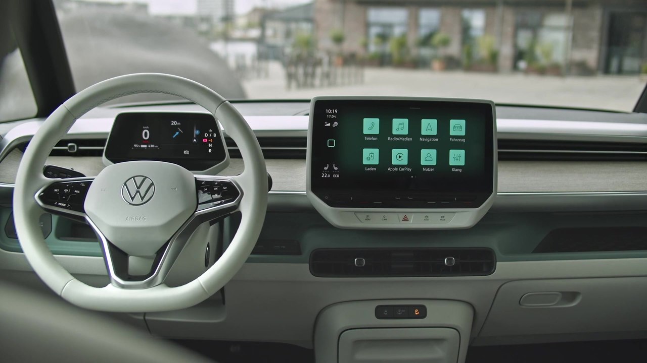 Volkswagen ID. Buzz People Interior Design in Candy White and Bay Leaf Green