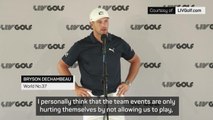 Team events 'hurting themselves' with bans - DeChambeau