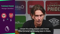 Frank labels Arsenal 'title contenders' after heavy defeat