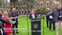 Loreto College Ballarat Principal Michelle Brodrick provides an update following a bus crash at Bacchus Marsh | The Courier | September 21, 2022
