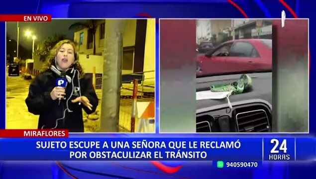 Miraflores: sujeto escupe a mujer que le reclamó por obstaculizar el tránsito