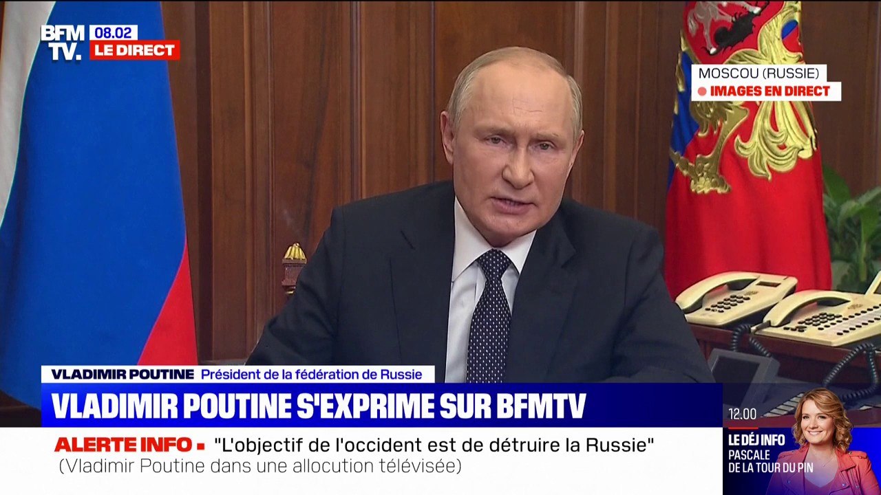 Vladimir Poutine: "L'objectif de l'occident est de détruire la Russie"