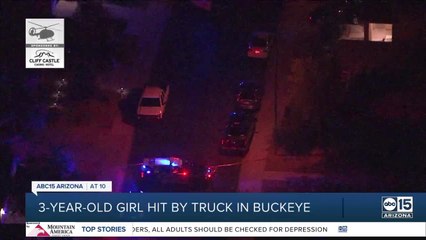 Three-year-old taken to a hospital after being hit by pickup truck