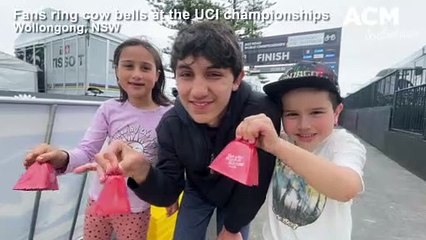 Fans ring cowbells at the UCI road world championships in Wollongong