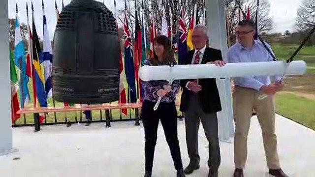 Rotary peace bell Albury Wodonga unveiling ceremony - September 21, 2022 - The Border Mail