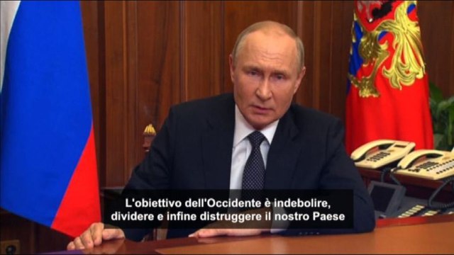 Ucraina, Putin: Occidente vuole distruggere la Russia come l'Urss