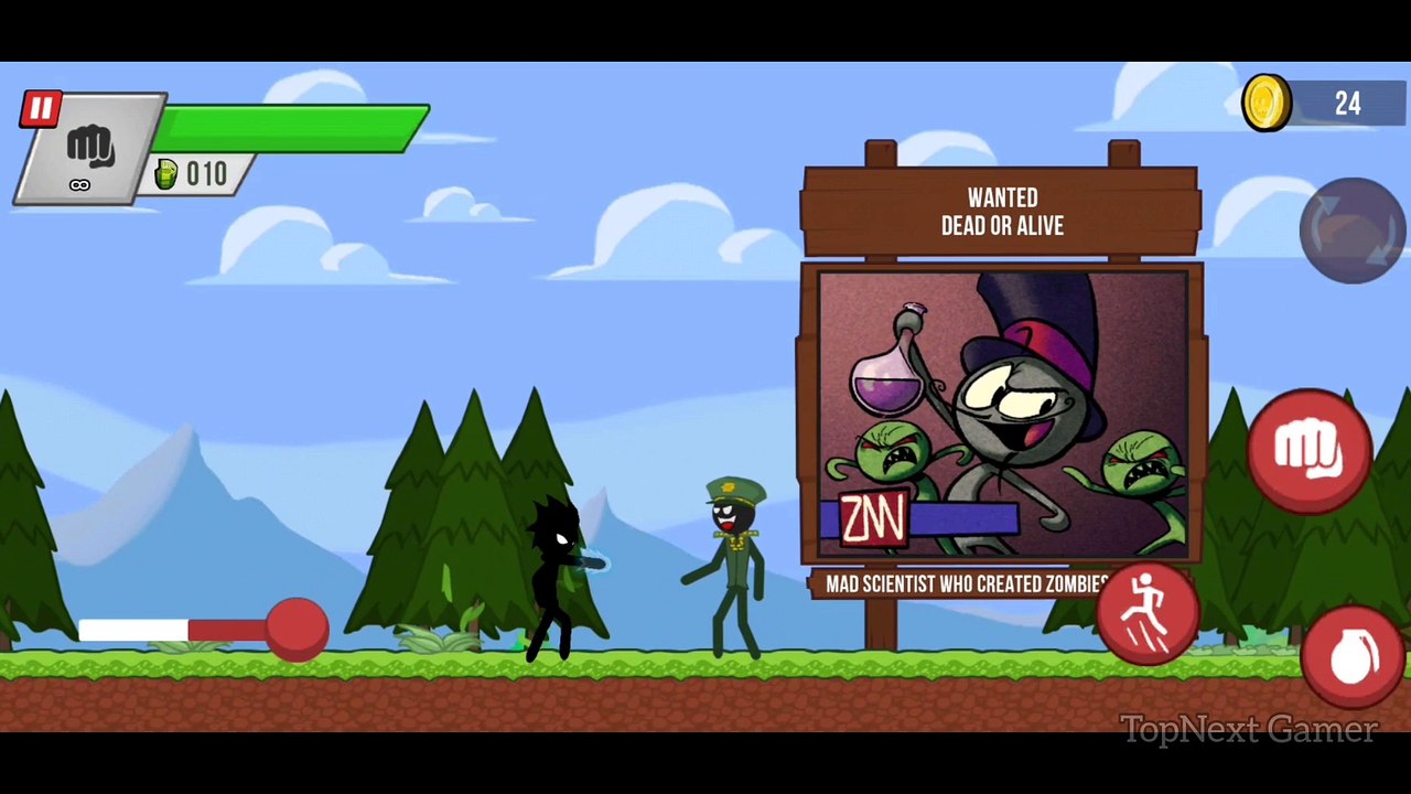 Stickman vs Zombies Fight Games Android iOS Leval 1 + 6