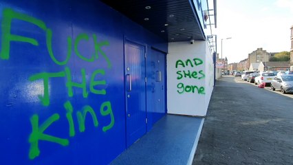 Anti monarchy graffiti in Govan following Queen's funeral