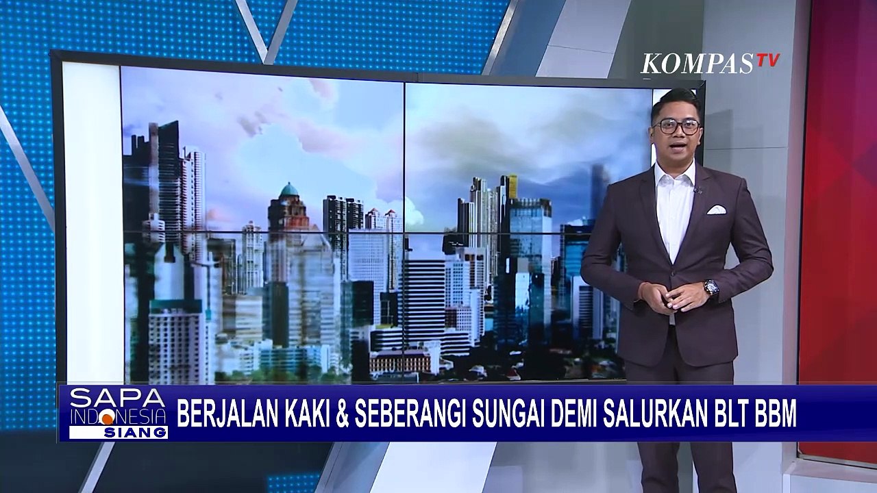Demi Salurkan BLT BBM, Dinas Sosial Jeneponto Berjalan Kaki Sejauh 5 KM dan Seberangi Sungai