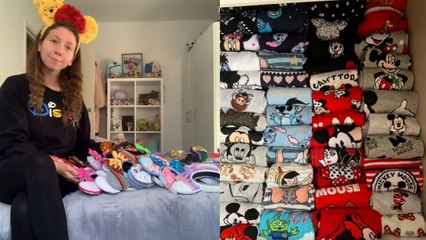 UK mum spends £4k on Disney obsession and has 260 pairs of socks with characters on