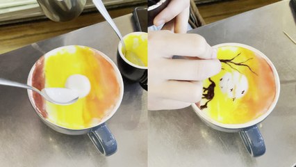 Barista pours her love for landscape painting on top of latte