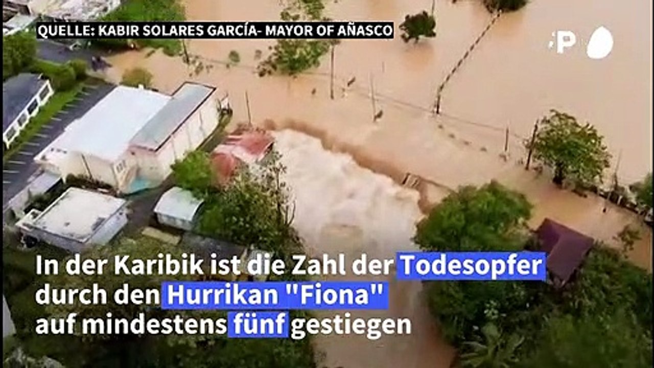 Hurrikan 'Fiona' in der Karibik: Zahl der Toten steigt auf fünf