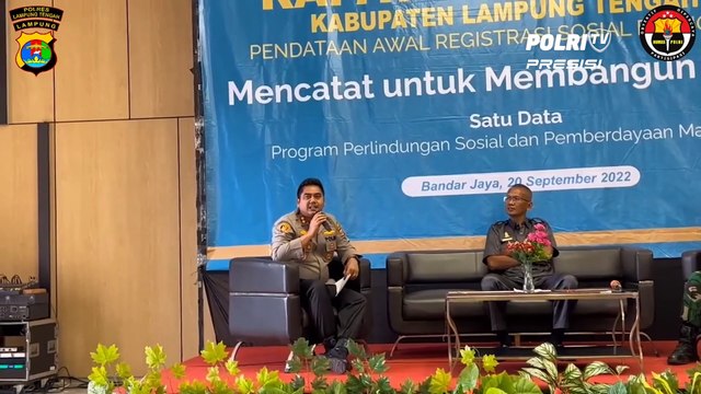 Kapolres Lampung Tengah Hadiri Rakor Terkait REGSOSEK 2022 Bersama Pemerintah Daerah