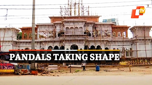 Massive Durga Puja Pandals Taking Shape In Bhubaneswar
