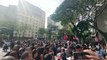 Trabalhadores da enfermagem protestam pelo piso salarial na Praça 7