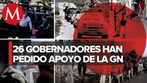 Panistas, cinco de los 26 gobernadores que llamaron a la Guardia Nacional
