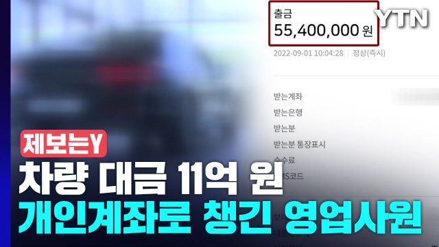 [제보는Y] 개인계좌로 차량 대금 챙긴 영업사원... 11억 원 피해 / YTN