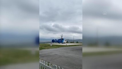 Son dakika gündem: KASTAMONU - Denizli'de düşen yangın söndürme helikopterinin havalanma anı görüntülendi