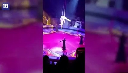 Una trapecista cayó desde las alturas en plena presentación