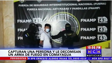 Capturan a alias _el tunco_ y le decomisan una arma de fuego, en el marco de la Operación Morazán