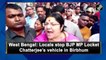 West Bengal: Locals stop BJP MP Locket Chatterjee’s vehicle in Birbhum