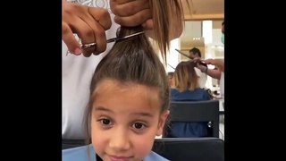 haircut for kids طريقة قص شعر قصير للبنات رووعة(720P_HD)