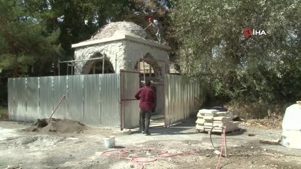 Tarihi meçhul türbede restore çalışmaları başladı