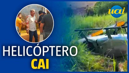 Helicóptero com deputado federal cai em Minas