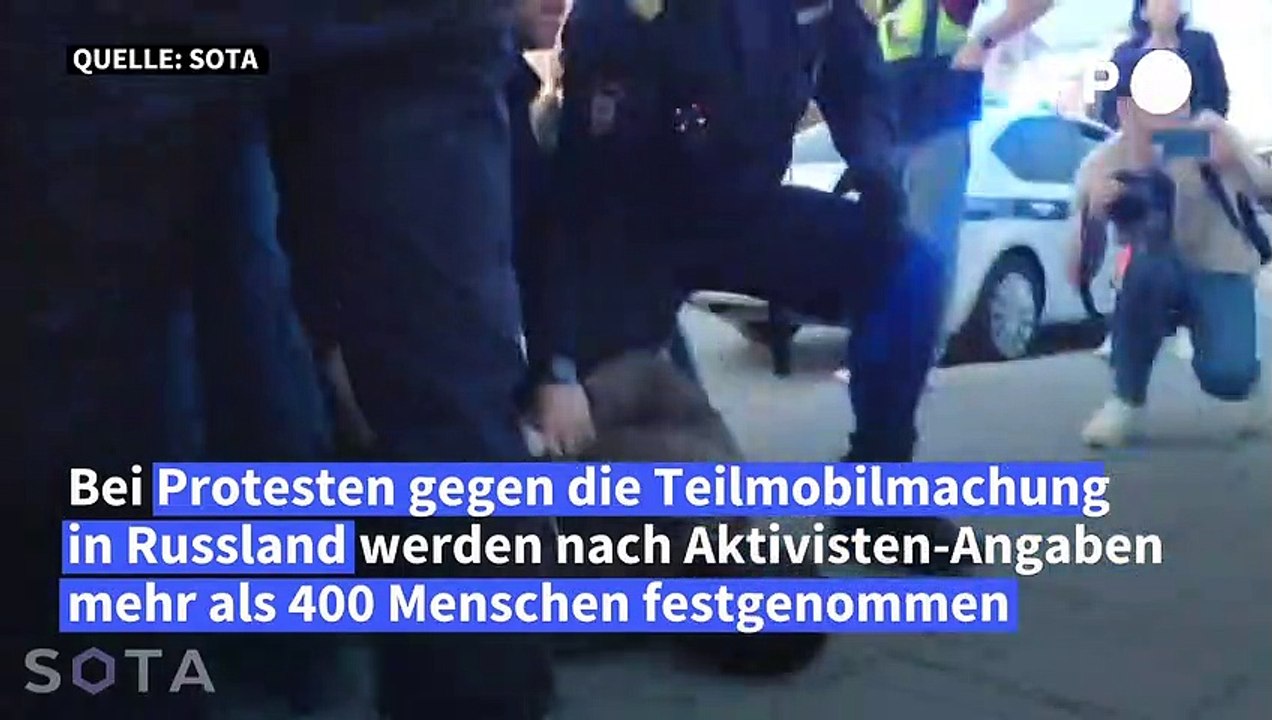 Aktivisten: Mehr als 400 Festnahmen bei Protesten in Russland