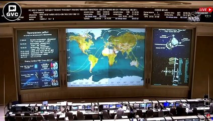 Soyuz spacecraft, docks to the international space station.