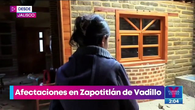 Sismo deja afectaciones en Zapotitlán de Vadillo, Jalisco