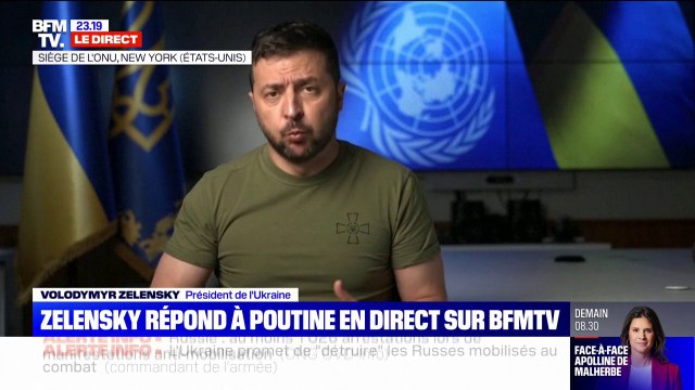 Volodymyr Zelensky à l'ONU: L'Ukraine exige la punition de ceux qui essayent de voler notre territoire