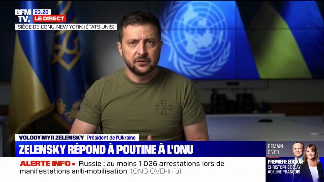 Volodymyr Zelensky: L'Ukraine veut la paix, (...) nous avons vu qui est le seul à vouloir la guerre