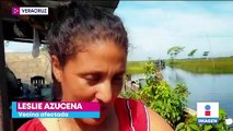 Lluvias e inundaciones dejan bajo el agua a comunidad veracruzana