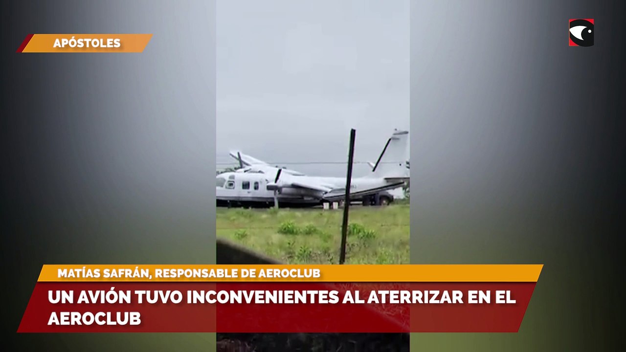 Un avión tuvo inconvenientes al aterrizar en el aeroclub